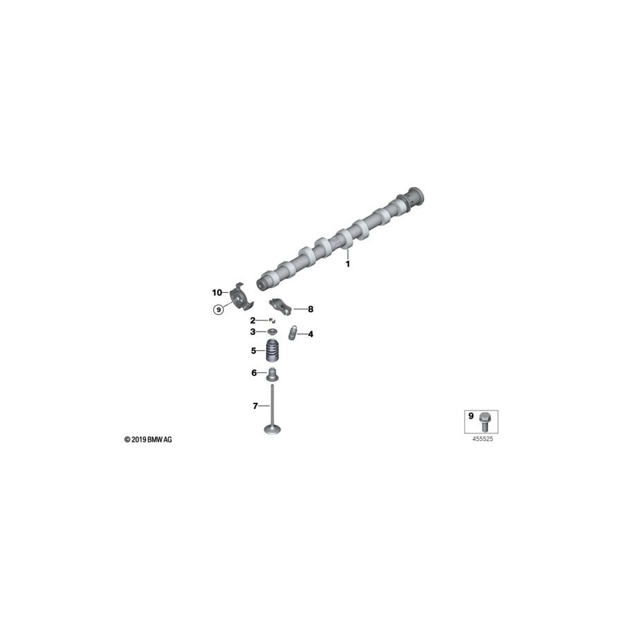 Genuine BMW 11318664036 G11 G20 F36 Inlet Camshaft (Inc. 225iX, X6 30iX & X3 20i 1.6) | ML Performance US Car Parts