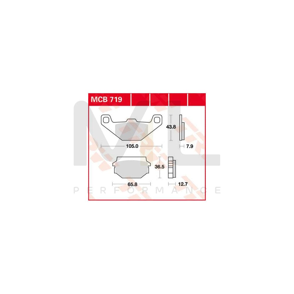 TRW Organic Allround Mcb719 Brake Pad Set | ML Performance Car Parts