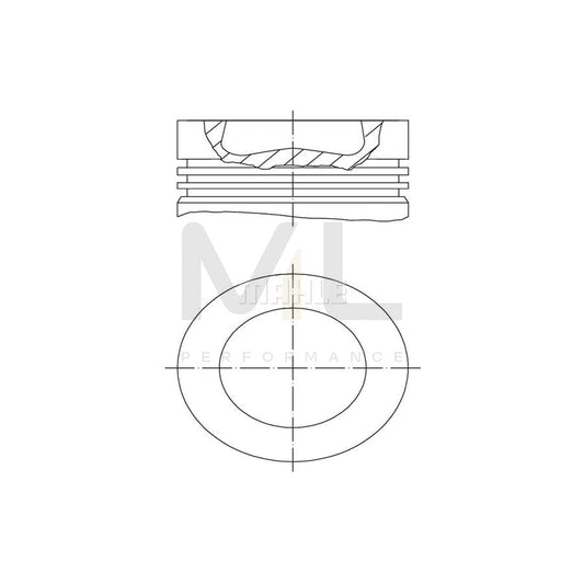 MAHLE ORIGINAL 028 PI 00137 000 Piston 81,01 mm, with cooling duct, with piston ring carrier | ML Performance Car Parts