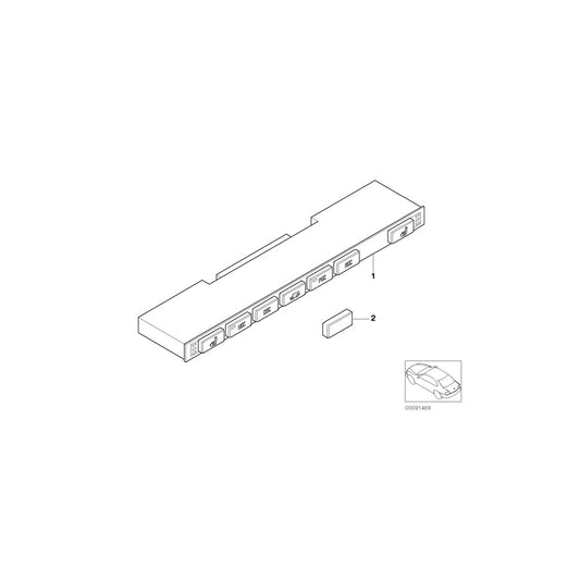 Genuine BMW 61319131527 E83 Rep.Set, Center Console Contr.Panel,Dtc (Inc. X3 3.0i, X3 3.0si & X3 2.5si) | ML Performance US