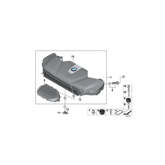 Genuine BMW 13717638564 F15 F16 Intake Muffler (Inc. X6 50iX 4.4, X6 50iX 4.0 & X5 50iX 4.0) | ML Performance US Car Parts