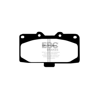 EBC DP1200 Nissan 180SX Ultimax Front Brake Pads - Sumitomo Caliper 2 | ML Performance US Car Parts