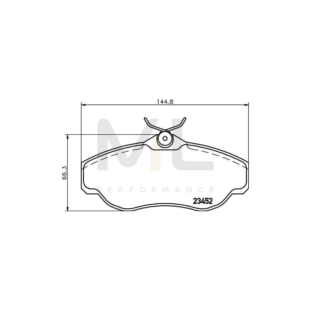 Hella 8DB 355 009-531 Brake Pad Set Not Prepared For Wear Indicator, With Brake Caliper Screws