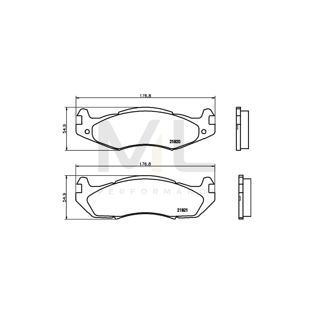 Hella 8DB 355 006-371 Brake Pad Set Not Prepared For Wear Indicator