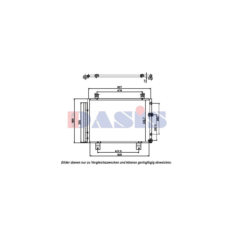 AKS Dasis 212050N Air Conditioning Condenser for Lexus Is