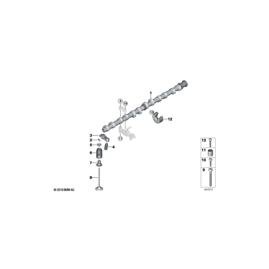 Genuine BMW 11318664037 G30 G29 F33 Inlet Camshaft (Inc. 540iX, 840iX & 740i) | ML Performance US Car Parts