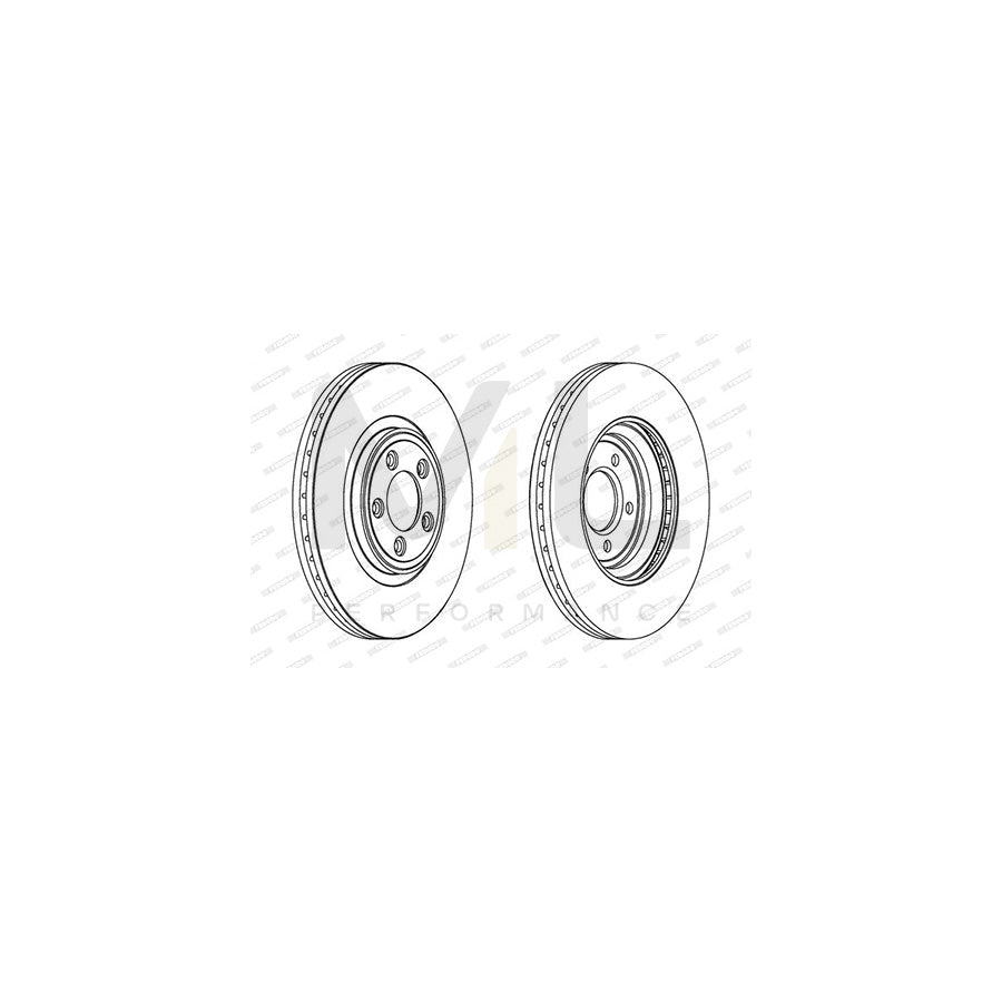 FERODO PREMIER DDF1702C-1 Brake Disc Vented, Coated, without bolts/screws | ML Performance Car Parts