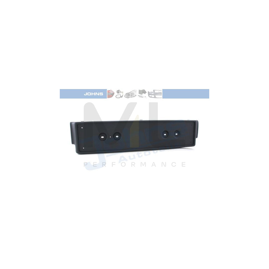 JOHNS 13 08 07-2 Number plate holder for AUDI 80 Front, Black, frameless
