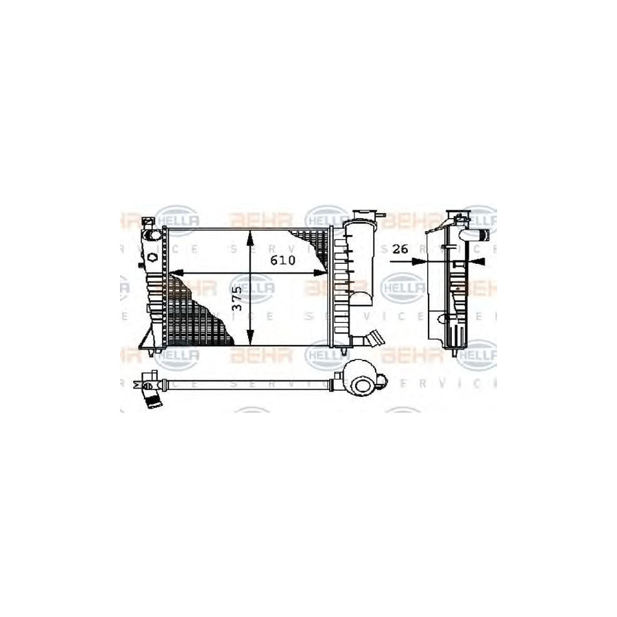 Hella 8MK 376 712-611 Engine Radiator