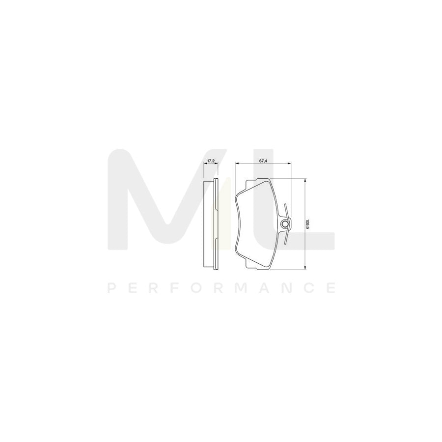 Bosch 0986460989 Brake Pad Set BP557 | ML Performance Car Parts