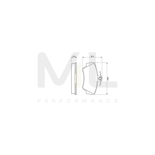 Bosch 0986460989 Brake Pad Set BP557 | ML Performance Car Parts