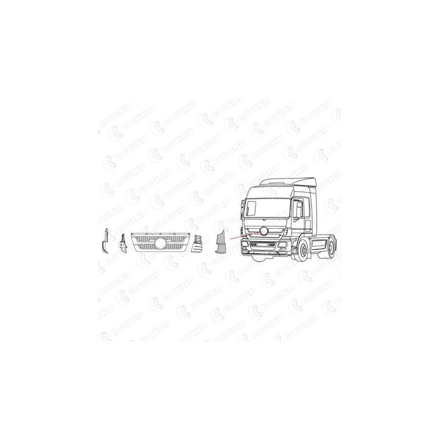 Covind 943/163 Air Deflector, Driver Cab