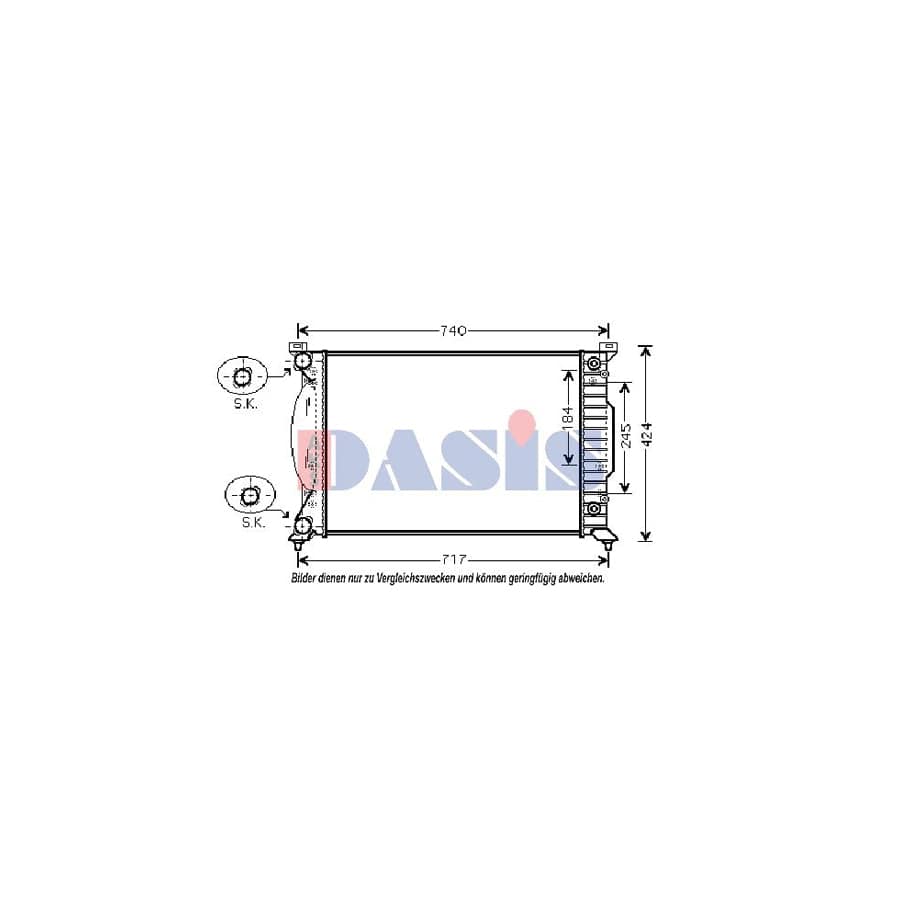 AKS Dasis 480067N Engine Radiator for Audi A4