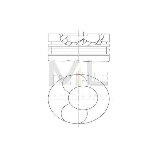 MAHLE ORIGINAL 003 95 01 Piston 66 mm, with piston rings, with piston ring carrier | ML Performance Car Parts