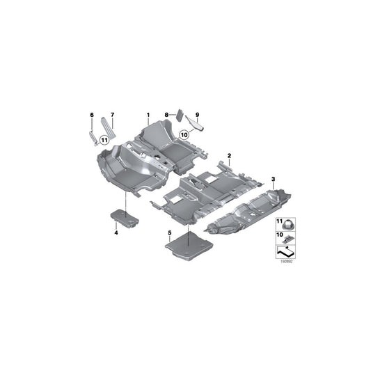 Genuine BMW 51477223680 F04 F07 F02 Trim For Footrest ANTHRAZIT (Inc. 550i, 750Li & 535iX) | ML Performance US