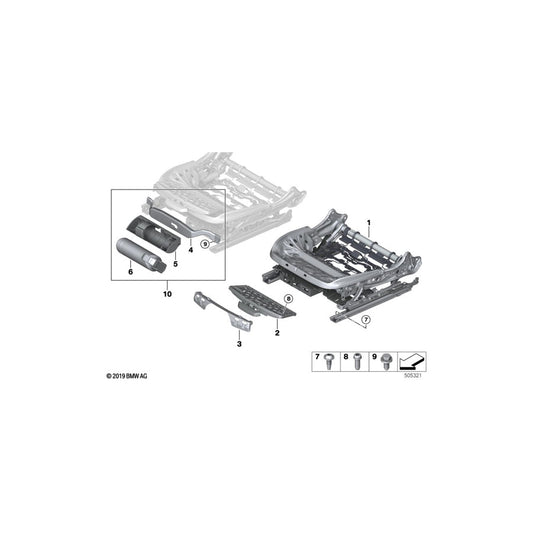 Genuine BMW 52107421858 F92 G14 F91 Seat Mechanism Right (Inc. M8, M850iX & 840dX) | ML Performance US Car Parts
