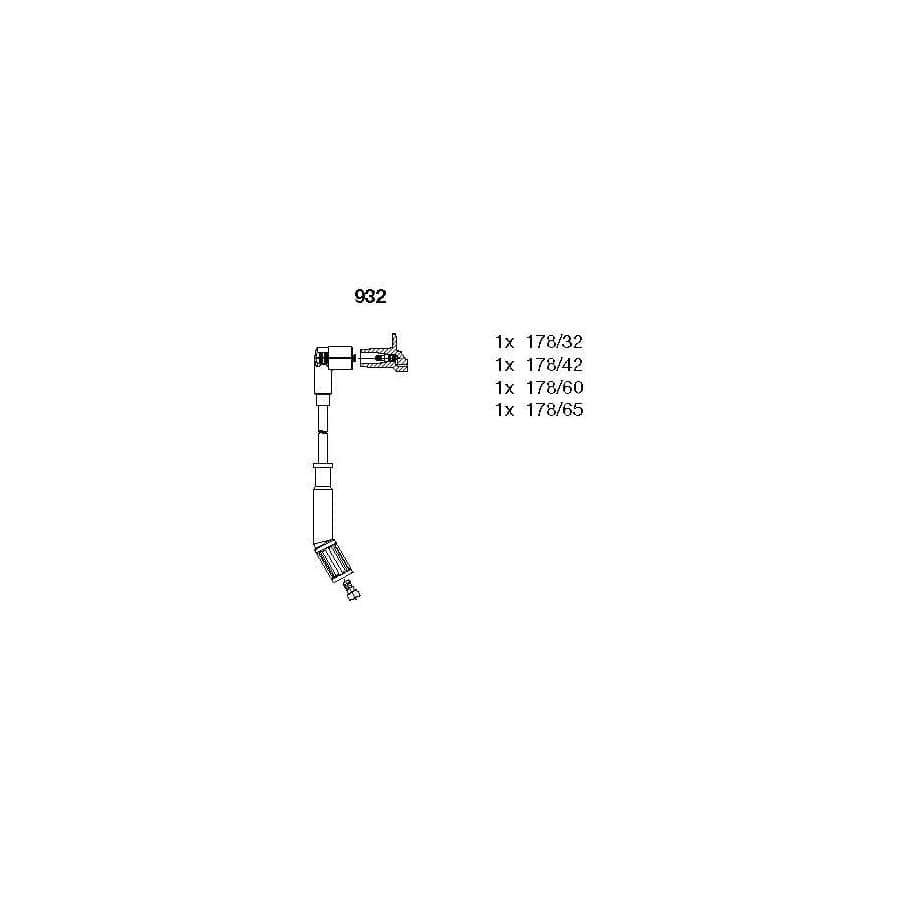 Bremi 932 Ignition Cable Kit for Lancia Y10 (156)