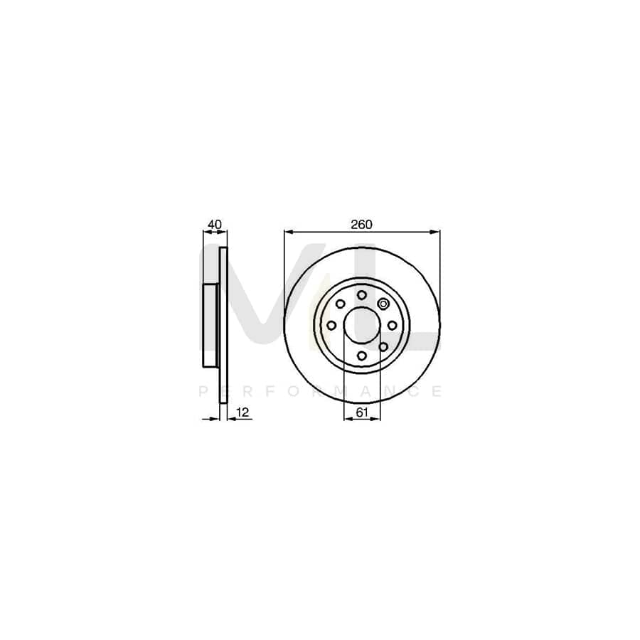 BOSCH 0 986 478 386 Brake Disc Solid, Oiled | ML Performance Car Parts