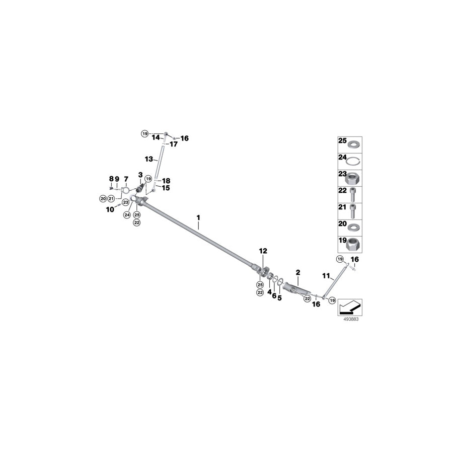 Genuine BMW 31358420474 Supporting Bracket Stabilizer (Inc. M6 GT3) | ML Performance US Car Parts