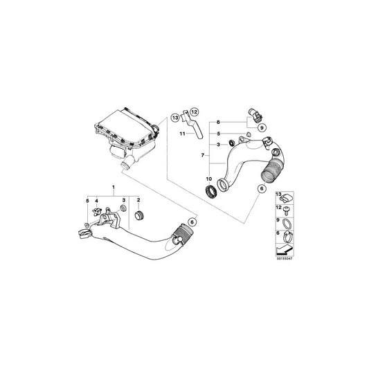 Genuine BMW 13717600002 E60 E61 Air Duct (Inc. 535i & 535xi) | ML Performance US Car Parts