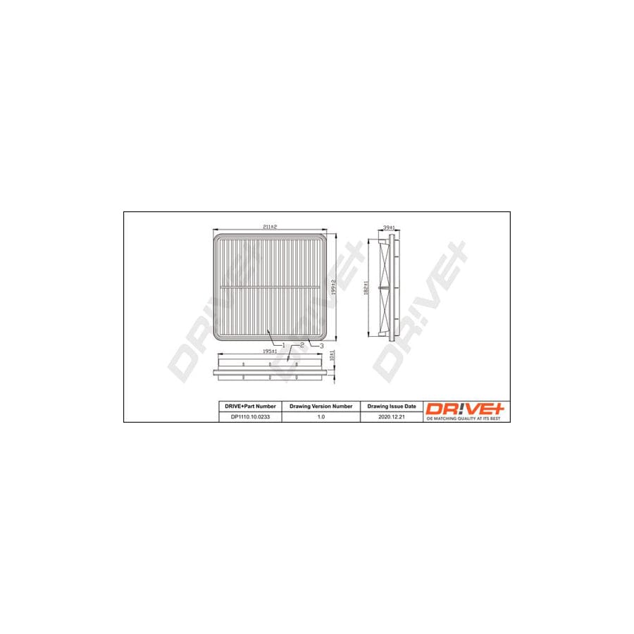 Dr!Ve+ Dp1110.10.0233 Air Filter