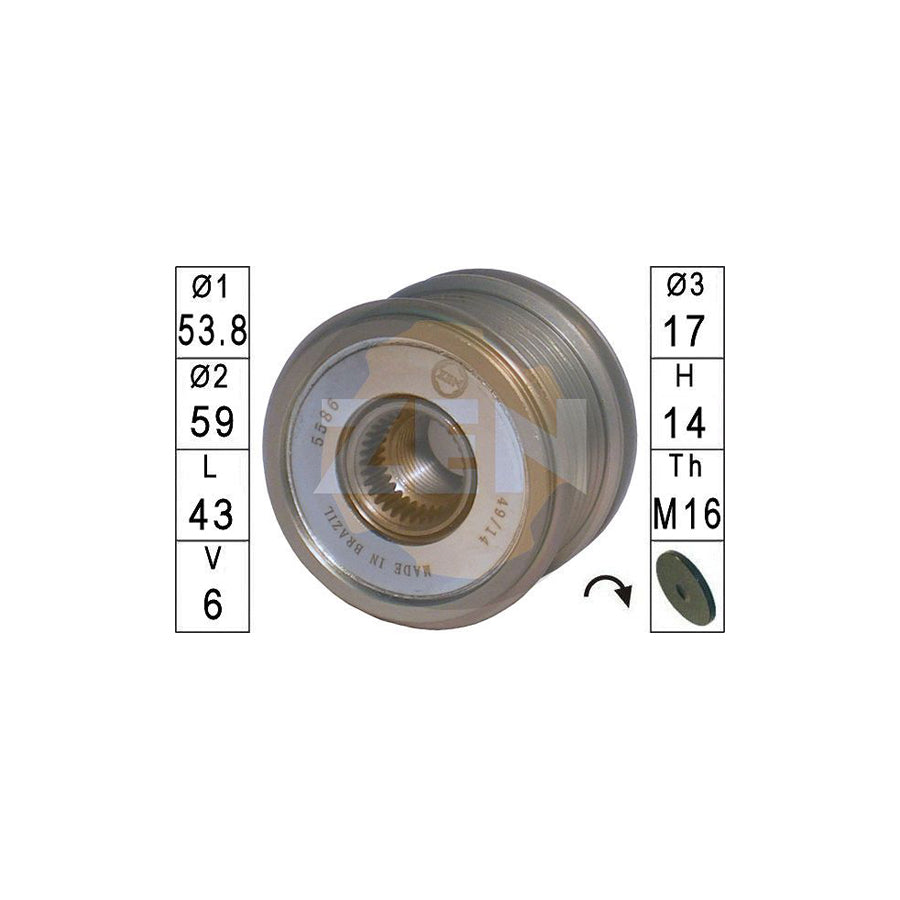 Era ZN5586 Alternator Freewheel Clutch