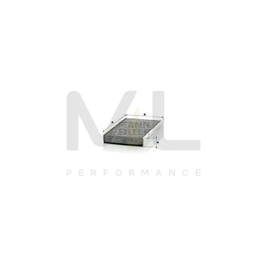 MANN-FILTER CUK 1629 Pollen filter Activated Carbon Filter