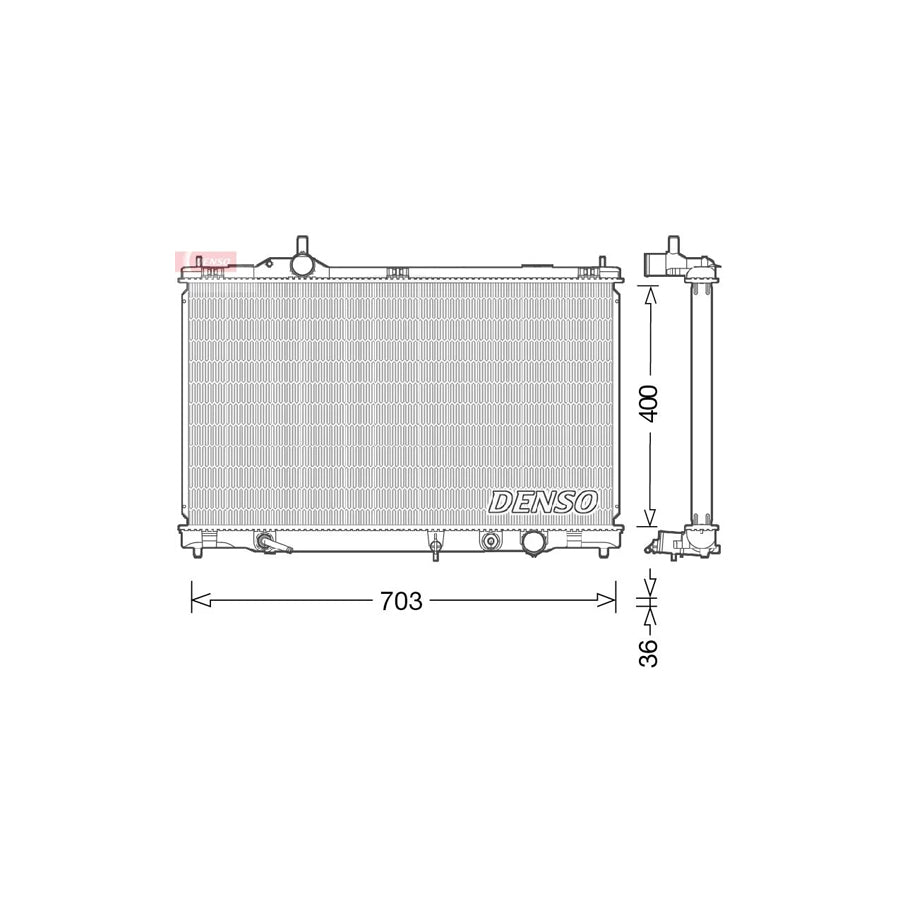 DENSO DRM50095 Engine Radiator for Lexus Gs III (S19)