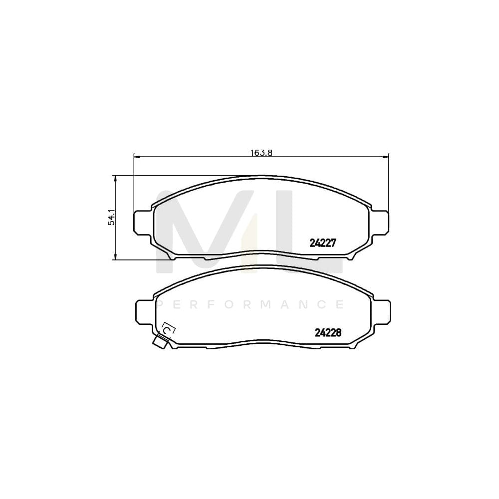 Hella 8DB 355 012-071 Brake Pad Set With Acoustic Wear Warning
