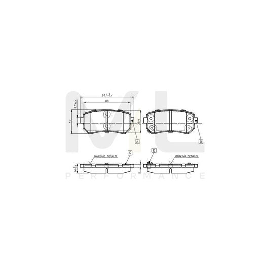 Bosch 0986Tb2975 Brake Pad Set Excl. Wear Warning Contact, With Accessories  | ML Performance Car Parts