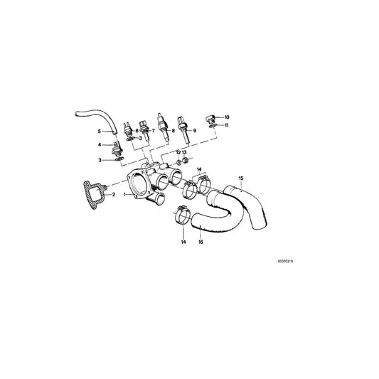 Genuine BMW 11531719887 E24 Hose (Inc. 635CSi) | ML Performance US Car Parts