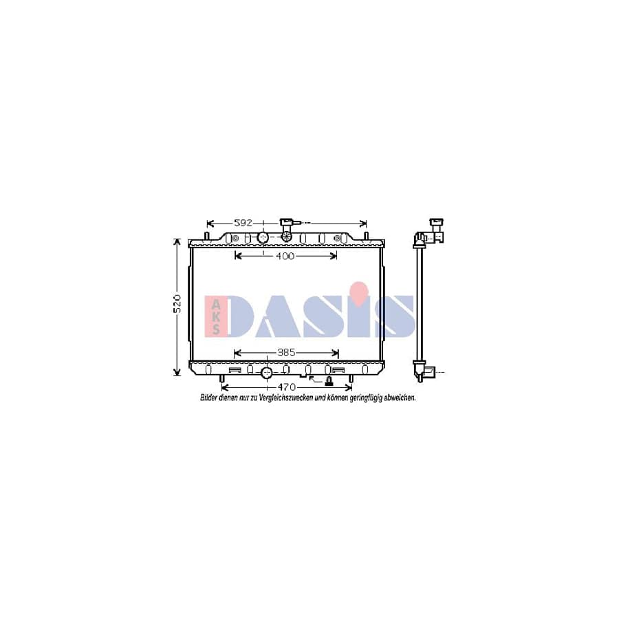 AKS Dasis 070148N Engine Radiator for Nissan X-Trail (T31)