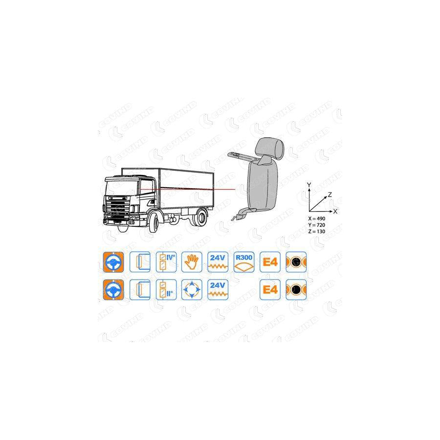 Covind 144/507 Outside Mirror, Driver Cab