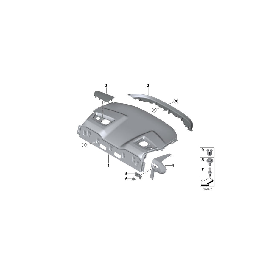 Genuine BMW 51468070641 F92 G15 Rear Window Shelf ANTHRAZIT (Inc. 840i, M8 & M850iX) | ML Performance US Car Parts