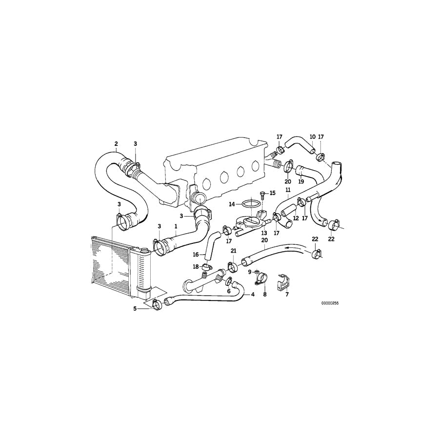 Genuine BMW 11531717707 E34 Water Hose (Inc. 518i) | ML Performance US Car Parts