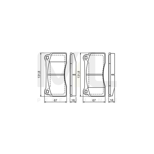 Bosch 0986494353 Brake Pad Set With Anti-Squeak Plate, With Mounting Manual BP1261 | ML Performance Car Parts