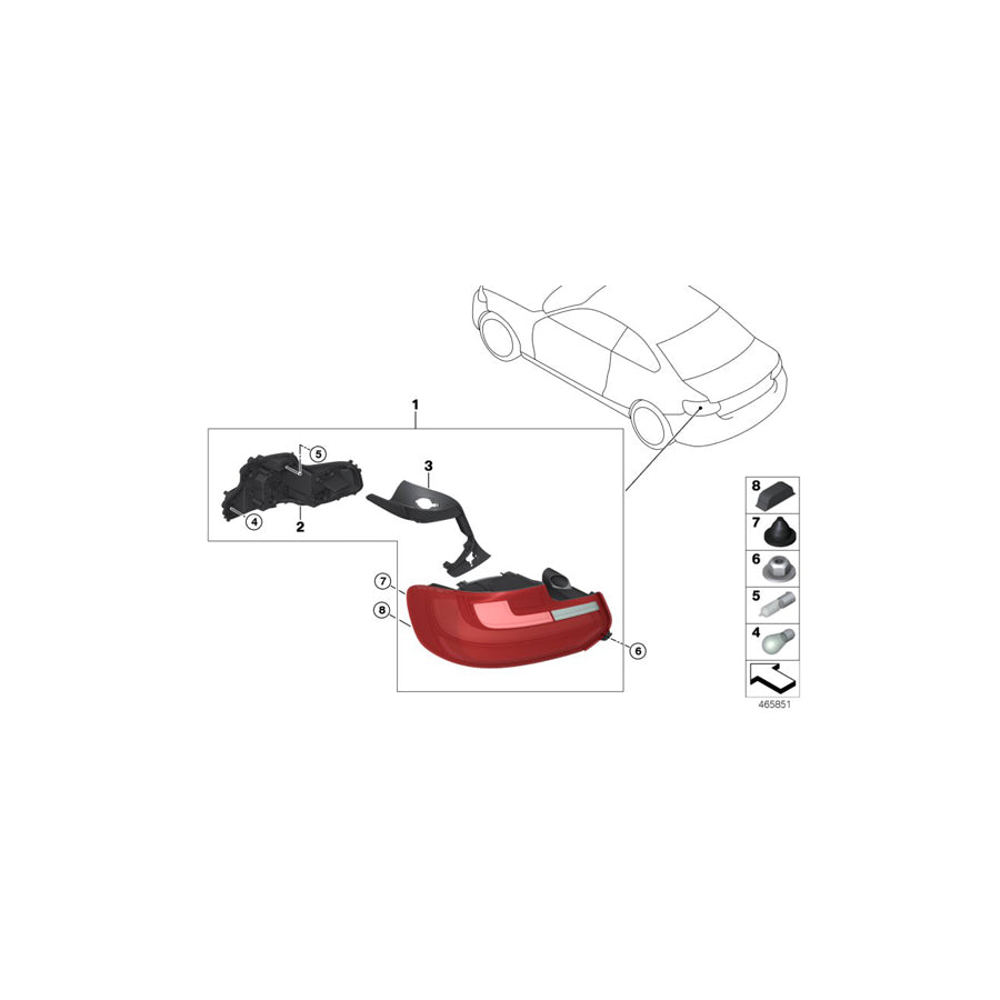 Genuine BMW 51317186167 E71 F87 M Spacer, Adhesive (Inc. 220i, X6 M50dX & X5 30dX) | ML Performance US Car Parts