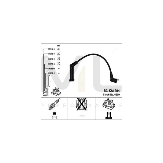 NGK Ignition Cable Kit RC-KA1204 (NGK6299) | ML Car Parts UK | ML Performance