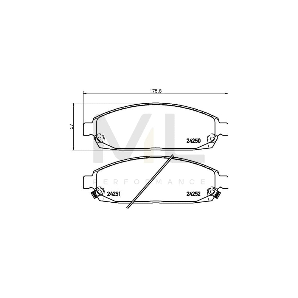 Hella 8DB 355 012-101 Brake Pad Set With Acoustic Wear Warning