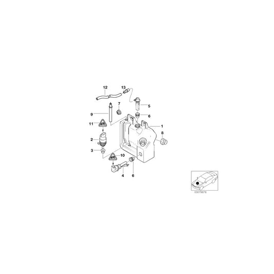 Genuine BMW 61678361440 E39 Fluid Container Without Level Indicator (Inc. 525tds, 525d & 523i) | ML Performance US Car Parts