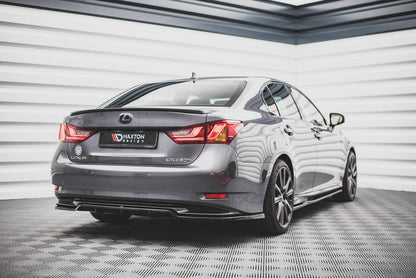 Maxton Design Lexus GS F Sport Hybrid MK4 (L10) Central Rear Splitter (with vertical bars)