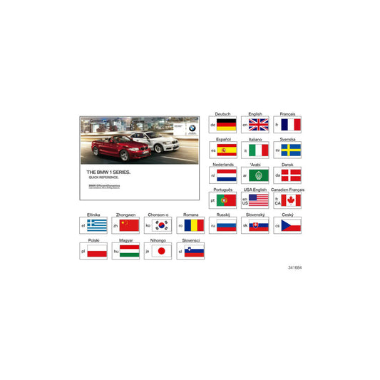 Genuine BMW 01402919227 E82 E88 Quick Ref. Guide E82, E88 With Idrive EN US (Inc. M Coupé, 128i & 135i) | ML Performance US Car Parts