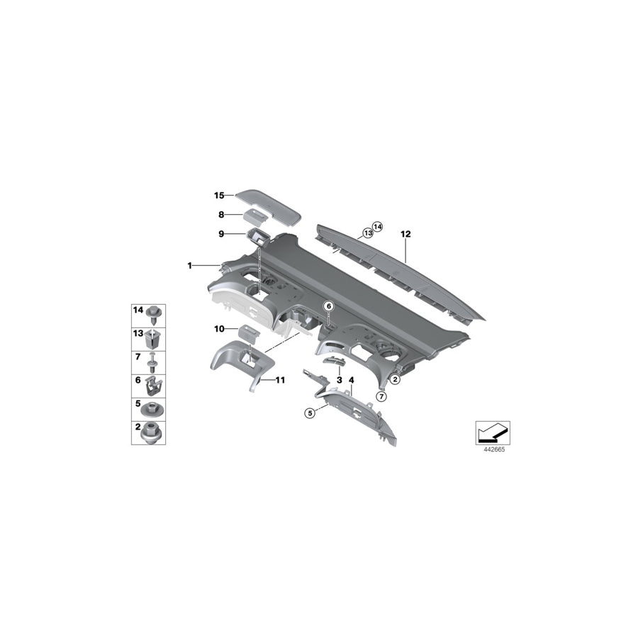 Genuine BMW 51468063477 G12 G11 Rear Window Shelf ANTHRAZIT (Inc. 730d, ALPINA B7 & 730dX) | ML Performance US Car Parts