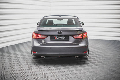 Maxton Design Lexus GS F Sport Hybrid MK4 (L10) Central Rear Splitter (with vertical bars)