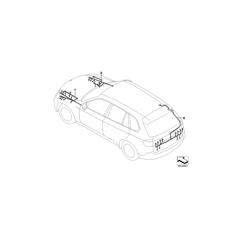 Genuine BMW 61128710253 E70 Front Right Repair Wiring Set (Inc. X5) | ML Performance US Car Parts