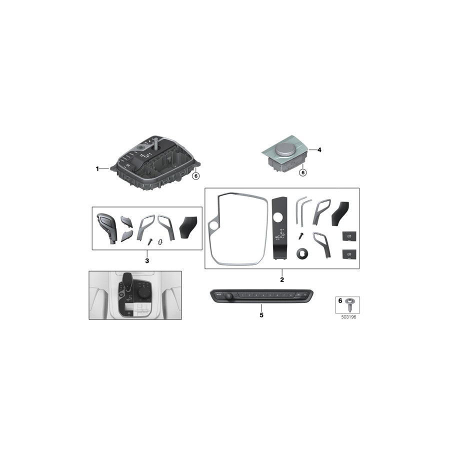 Genuine BMW 61319475057 G16 G14 G15 Repair Kit Gearshift Lever Knob (Inc. M850iX, 840i & 840iX) | ML Performance US