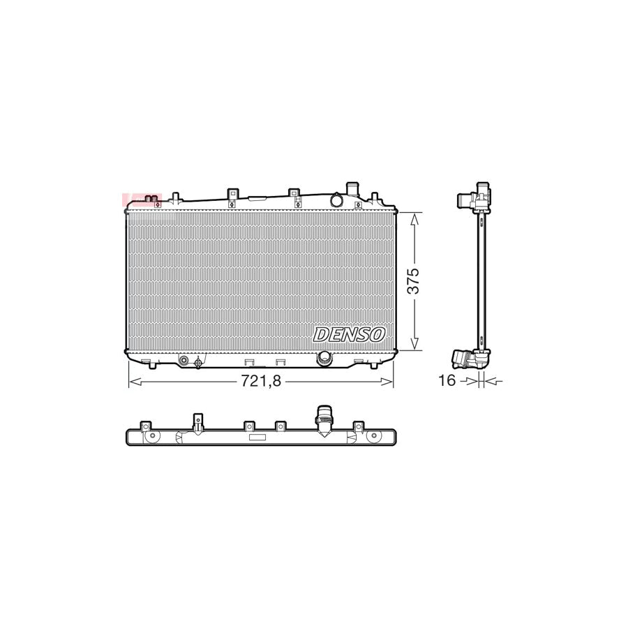 DENSO DRM40056 Engine Radiator for Honda Hr-V II (Ru)