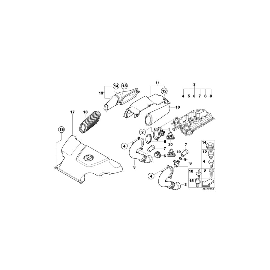 Genuine BMW 13717790553 E83 E60 Air Tube (Inc. 320td, 318td & X3 2.0d) | ML Performance US Car Parts