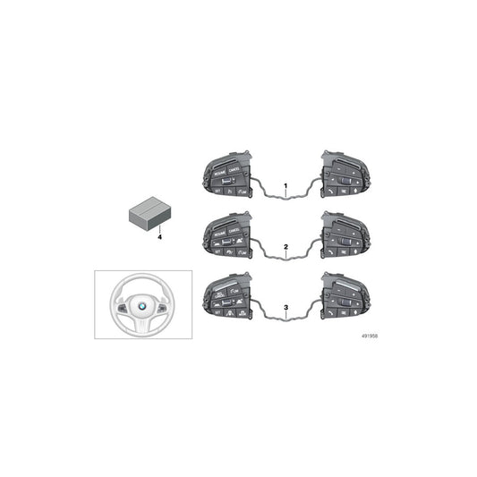 Genuine BMW 61319472809 F91 G16 F92 Switch, Multifunct. Steering Wheel (Inc. X6 M50iX, X5 30iX & X7 M50iX) | ML Performance US