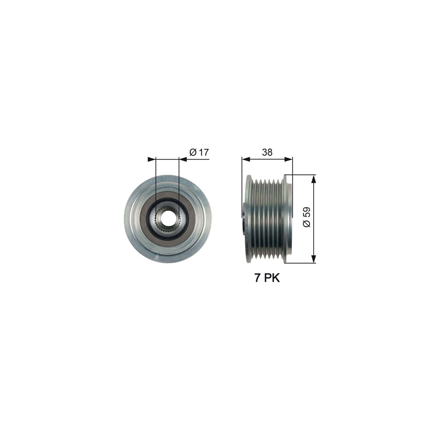 Gates OAP7169 Alternator Freewheel Clutch